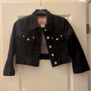True religion cropped jean jacket